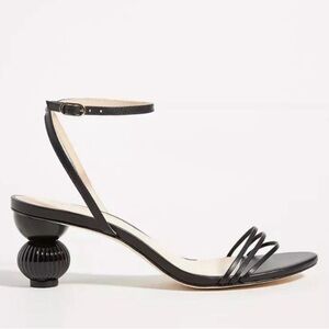 Anthropologie Black Strappy Heels